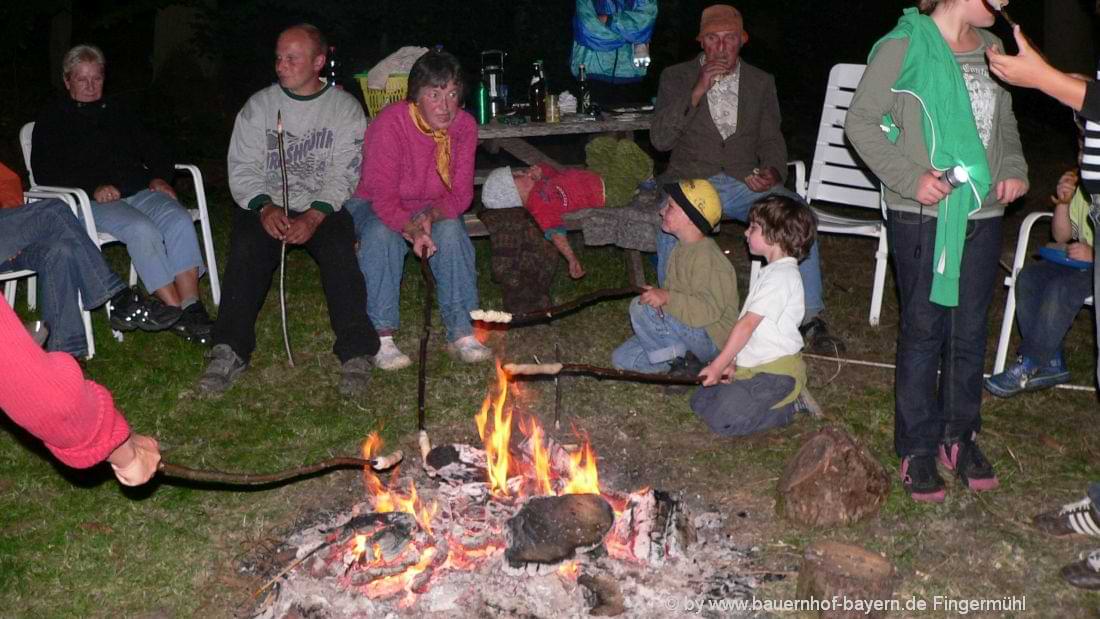 fingermühl-hausprospekt-urlaub-bauernhof-bayerischer-wald-lagerfeuer-stockbrot